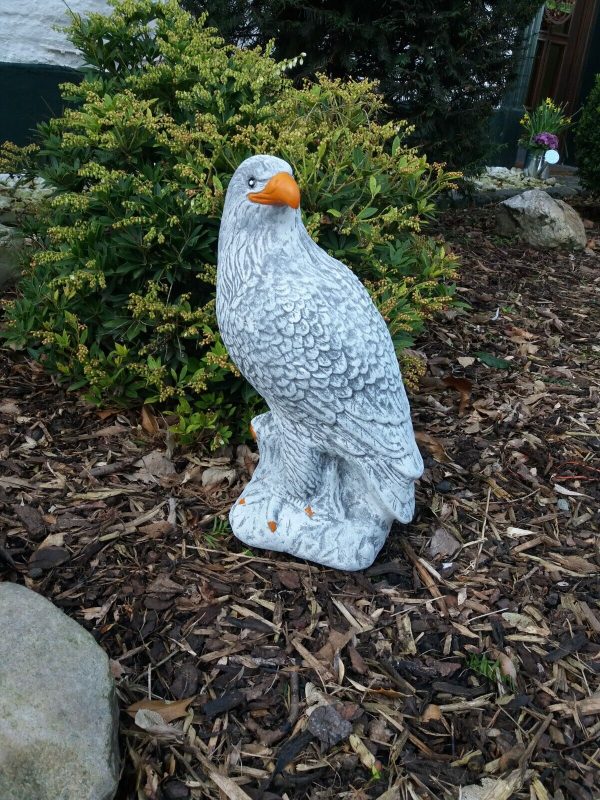 Steinfigur Adler (39 cm / 10 kg) Falke Greifvogel Frostfest Gartenfigur – Bild 3