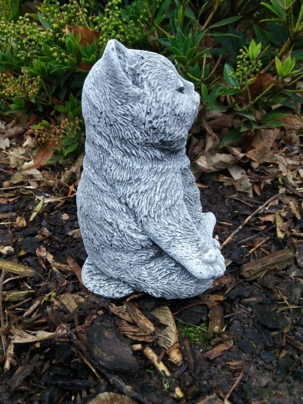 Steinfigur Yoga Katze Kitten Frostfest Steinguss Garten Deko Haustier – Bild 6