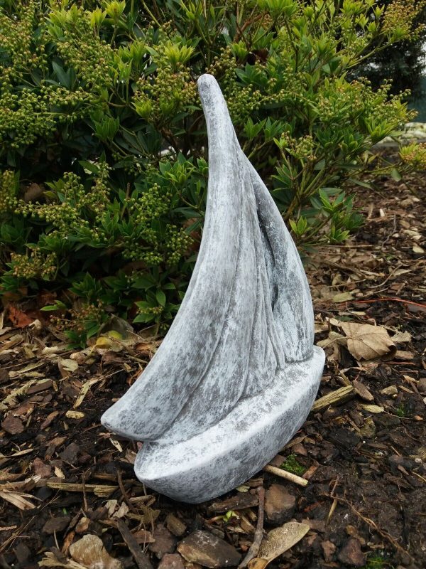 Steinfigur Segelschiff Boot Küste Meer Steinguss Frostfest Wetterfest Garten – Bild 7